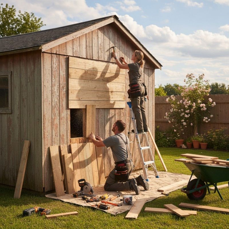 Local Storage Shed Assembly pros at work