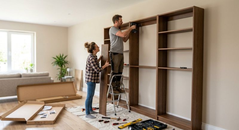 Built In Bookcase Installation in Annapolis, MD