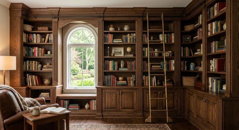 Built In Bookcase Installation in Winston Salem, NC