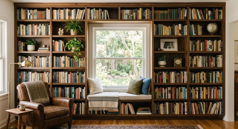 Built In Bookshelves Installation in Winston Salem, NC